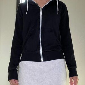 Black Zip up Sweater